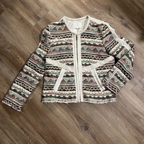 IRO Elomi Leather Trimmed Neon Jacket